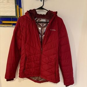 Columbia heavenly hooded Omni heat jacket size L